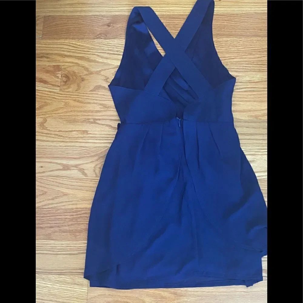 Tobi Navy Blue Cross Back Mini Dress - Picture 2 of 10